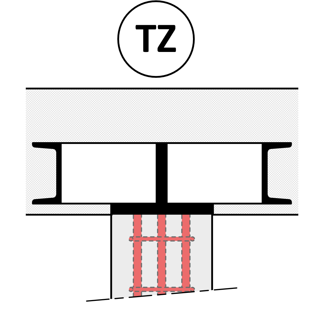 Détails en tête de pilier type PZ