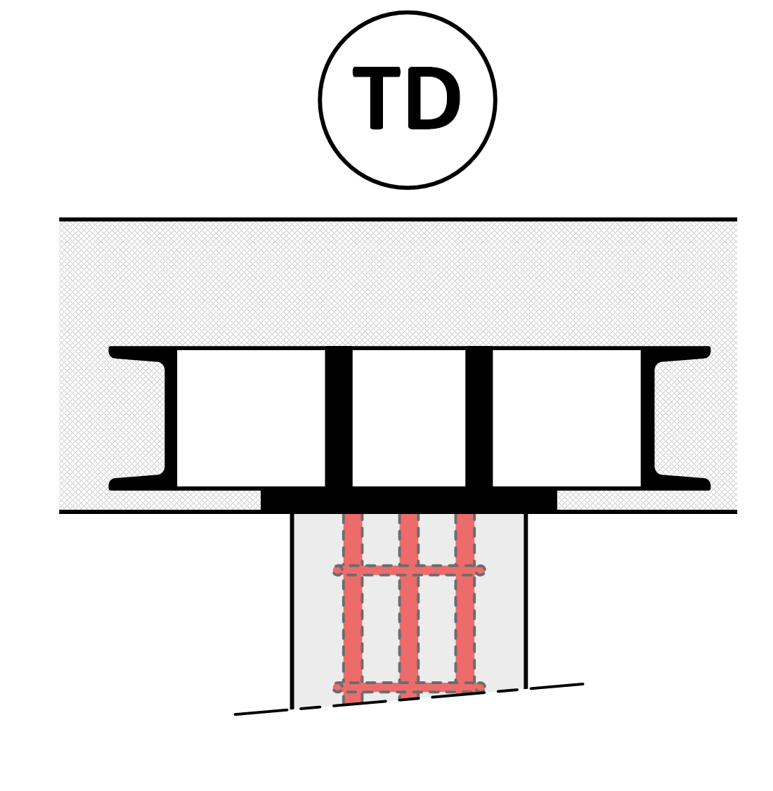 Tête anti-poinçonnement  double fers plats 