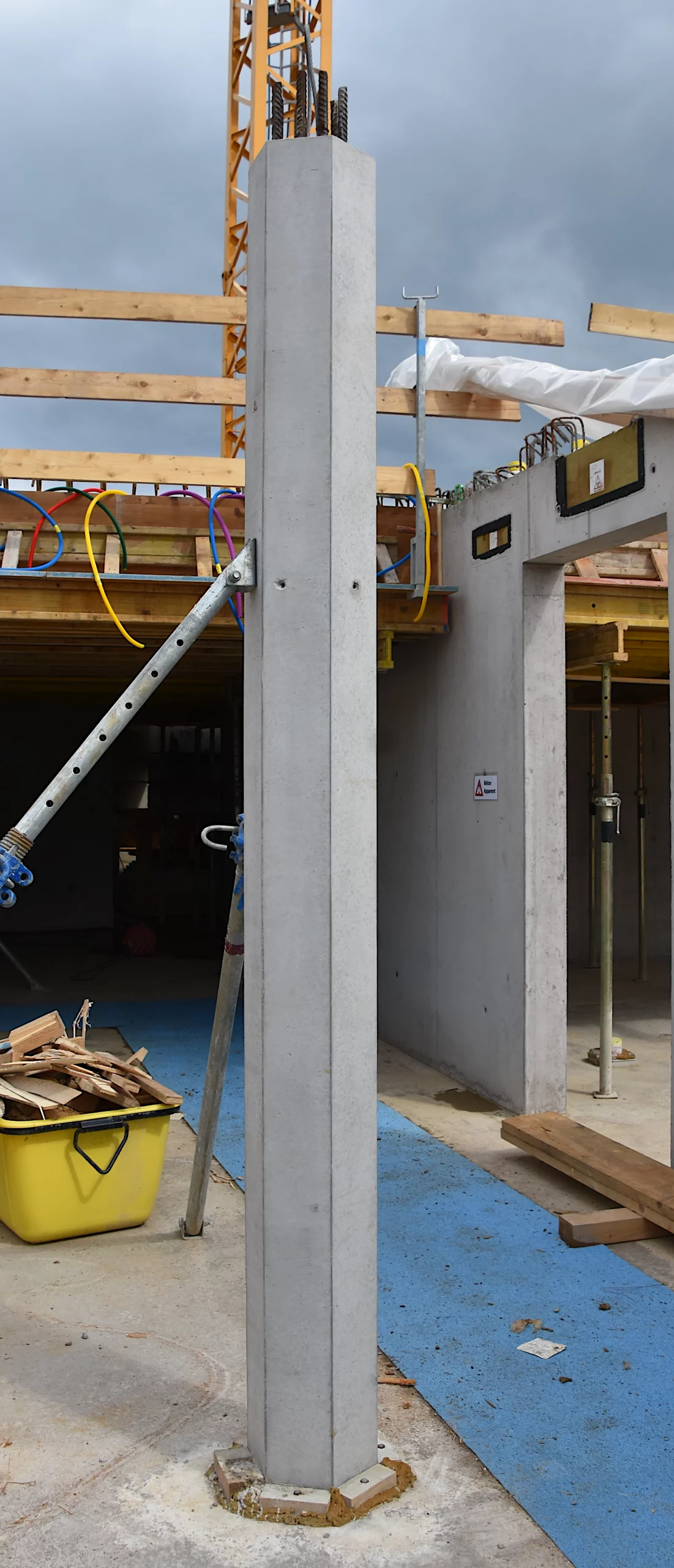 Sorens EMS St-Joseph pilier hexagonal BEMTECH projet Sorens, EMS St-Joseph piliers BEMTECH